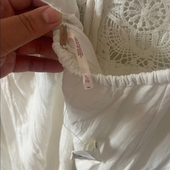 Free People White Lace Cotton Midi Dress - Picture 13 of 14